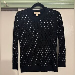 Michael Kors Black Sweater with White Dots